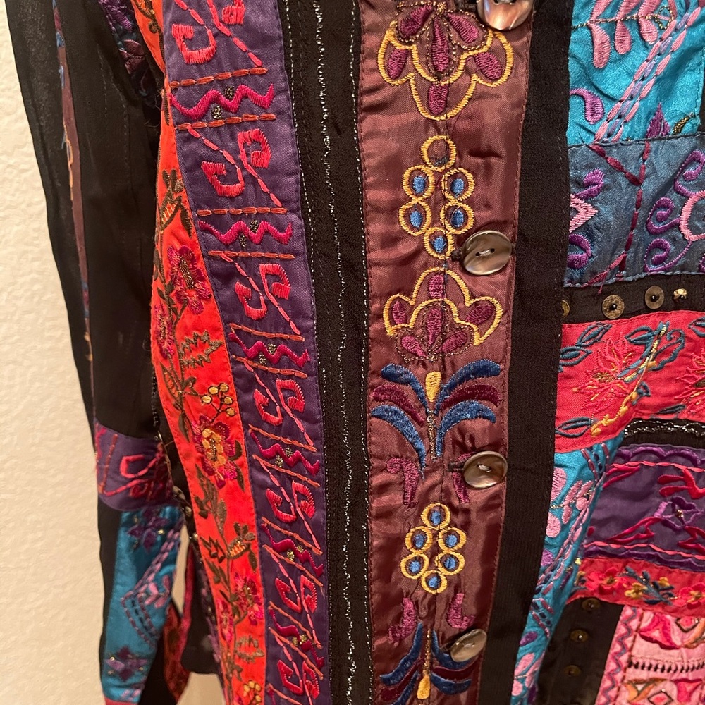 Chico’s Patchwork Sequin Jacket Shirt - image 4